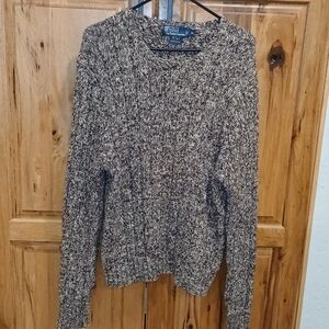 Polo Ralph Lauren Marled Cotton Sweater XL – Rustic Knit Heritage Style